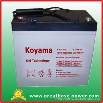 Batería de respaldo de gel 12V55ah-Npg55-12